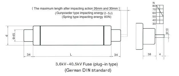 High Voltage H.R.C. Fuse for Transformer(German DIN standard) High Voltage H.R.C. Fuse for Transformer(German DIN standard)